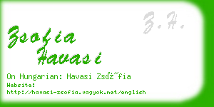 zsofia havasi business card